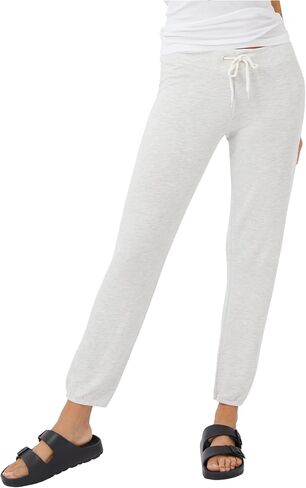 Monrow Women's Supersoft Vintage Sweatpants, Casual Straight Leg Cut, Adjustable Drawstring & Banded Ankles in Saudi Arabia