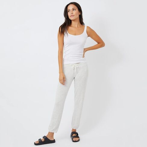 Monrow Women's Supersoft Vintage Sweatpants, Casual Straight Leg Cut, Adjustable Drawstring & Banded Ankles in Saudi Arabia