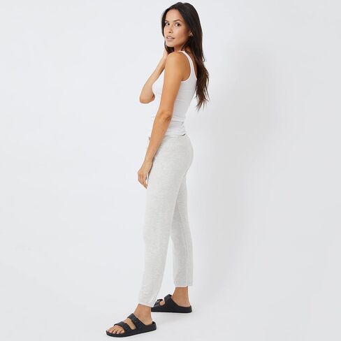 Monrow Women's Supersoft Vintage Sweatpants, Casual Straight Leg Cut, Adjustable Drawstring & Banded Ankles in Saudi Arabia