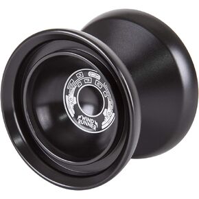Duncan Toys Windrunner Yo-Yo [Black] - Unresponsive Pro Level Aluminum Yo-Yo with Double Rim, Concave Bearing, SG Sticker Response