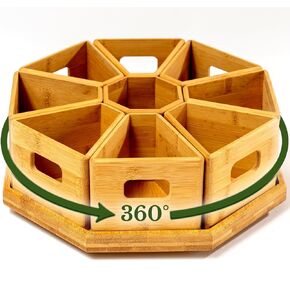 TEYGA Craftly - منظم مستلزمات فنية من الخيزران غير القابل للتدمير - منظم أقلام التحديد وتخزين الحرف اليدوية لذكريات العائلة - منظم تخزين فني وحامل أقلام التحديد لمنظمات الأعمال اليدوية والتخزين in Kuwait