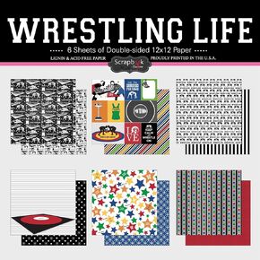 Scrapbook Customs Themed Paper Scrapbook Kit, Wrestling Life in Saudi Arabia