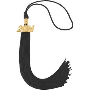 Graduation Single Color Tassel with Gold Date Drop 2025(Antique Gold Tassel,Gold Charm)