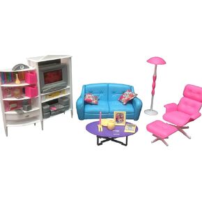 Irra Bay Dollhouse Furniture - Family Room Play Set with TV Couch Ottoman in Kuwait