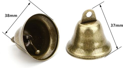 Eowpower 20Pack 38mm/1.5" Vintage Bronze Style Jingle Bells, Craft Bell for Dog Doorbell Training, Housebreaking, Making Wind Chimes,Christmas Bell in Saudi Arabia