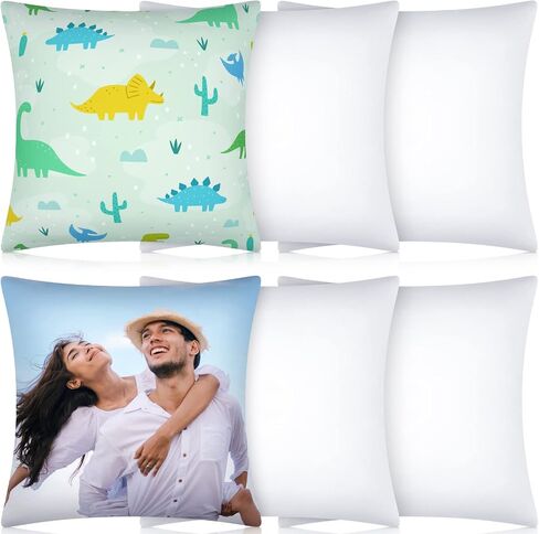 Patelai 6 Pcs Sublimation Pillow Covers Blanks,12 x 12 Inch, 16 x 16 Inch in Kuwait