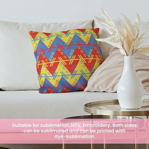 Patelai 6 Pcs Sublimation Pillow Covers Blanks,12 x 12 Inch, 16 x 16 Inch in Kuwait