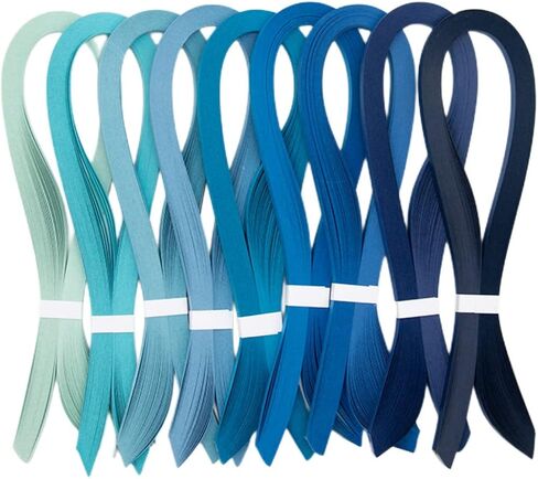 ODETOJOY Pestal Blue Tone Quilling Paper Strips 3mm Seablue Quilling Strips for Crafts Single Color Origami Paper Strips 0.2inch Paper Filigree Strips (Teal No.46) in Kuwait