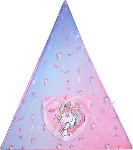مجموعة Nickelodeon JoJo Siwa المكونة من 4 قطع من Teepee Slumber مع خيمة Teepee وحقيبة نوم ووسادة يونيكورن مزخرفة وسلسلة أضواء in Saudi Arabia