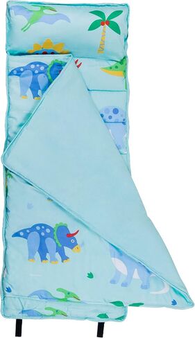 Wildkin Microfiber Nap Mat with Pillow for Toddler Boys and Girls, Measures 50 x 20 x 1.5 Inches, Ideal for Daycare and Preschool, Mom's Choice Award Winner (Jurassic Dinosaurs) in Kuwait