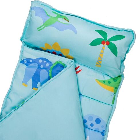 Wildkin Microfiber Nap Mat with Pillow for Toddler Boys and Girls, Measures 50 x 20 x 1.5 Inches, Ideal for Daycare and Preschool, Mom's Choice Award Winner (Jurassic Dinosaurs) in Kuwait
