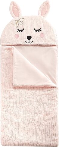 حقيبة نوم باني من الفرو الصناعي من هيريتيج كيدز، لون وردي، 66 سم × 152 سم in Kuwait