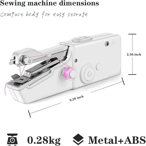 Handheld Sewing Machine,Mini Sewing Machine for Quick Stitching,Portable Sewing Machine Suitable for Home,Travel and DIY, Sewing Machine for Beginners，easy，div in Kuwait