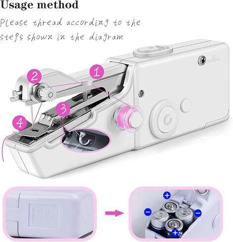 Handheld Sewing Machine,Mini Sewing Machine for Quick Stitching,Portable Sewing Machine Suitable for Home,Travel and DIY, Sewing Machine for Beginners，easy，div in Kuwait
