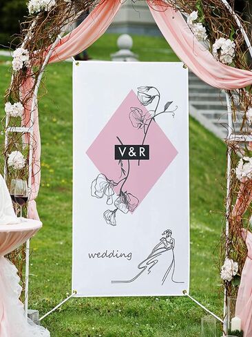 1.6Ft x 9.8Ft Polyester Oxford Blank Banner, White Banner Signs with Hanging Ropes, DIY Sublimation Vinyl Blank Banner for Halloween Thanksgiving Birthday Parties Wedding Indoor Outdoor Display in Kuwait