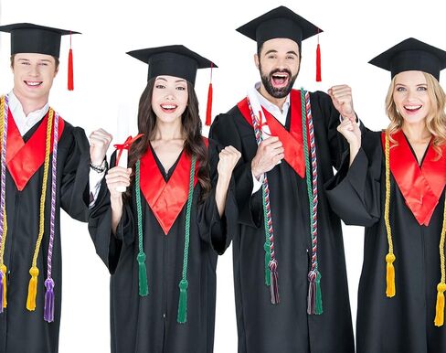 20 حزمة من حبال التخرج من Trounistro مع شرابة لطلاب التخرج في الكلية (أبيض) in Kuwait