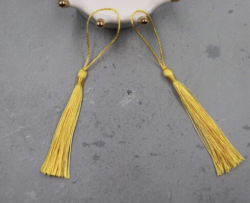 50 Pcs Tassel Silky Soft Mini Floss Handmade Crafts Tassels (Pink) in Kuwait