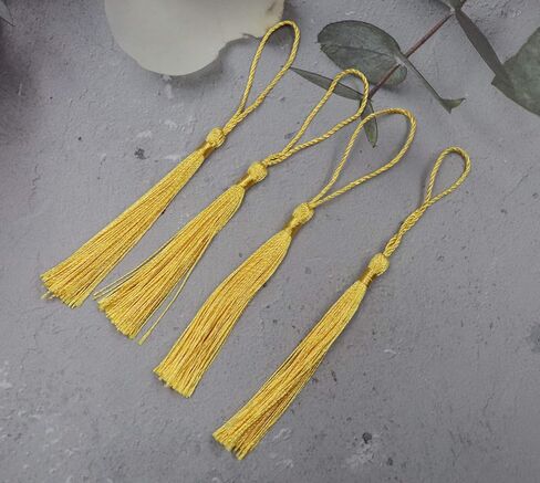 50 Pcs Tassel Silky Soft Mini Floss Handmade Crafts Tassels (Pink) in Kuwait