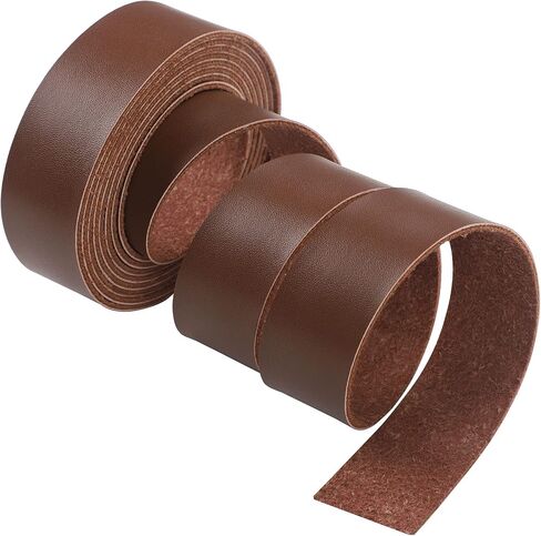 CDY Leather Strap 90 Inches Long 1 Inch Wide, Leather Belt Strips Very Suitable for DIY Craft Projects, Pet Collars, Traction Ropes,Belts, Clothing, Jewelry, Leather Watch Straps (Light Brown) in Kuwait
