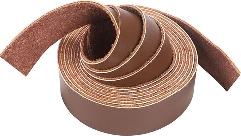 CDY Leather Strap 90 Inches Long 1 Inch Wide, Leather Belt Strips Very Suitable for DIY Craft Projects, Pet Collars, Traction Ropes,Belts, Clothing, Jewelry, Leather Watch Straps (Light Brown) in Kuwait
