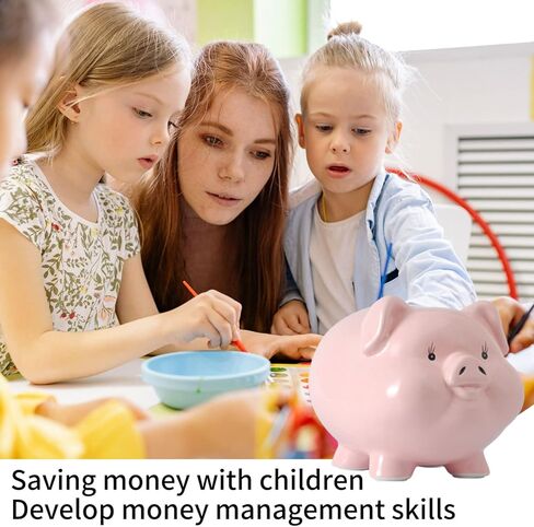 Ceramics Piggy Bank for Kids,Girls Piggy Bank for Adults,Piggy Bank for Boys,Alcancias De Dinero para Adultos Niños,Money Box for Cash Gift,Tip Jar,Coin Bank,Real Money Safe for Cash Saving… in Kuwait