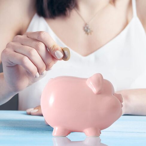 Ceramics Piggy Bank for Kids,Girls Piggy Bank for Adults,Piggy Bank for Boys,Alcancias De Dinero para Adultos Niños,Money Box for Cash Gift,Tip Jar,Coin Bank,Real Money Safe for Cash Saving… in Kuwait