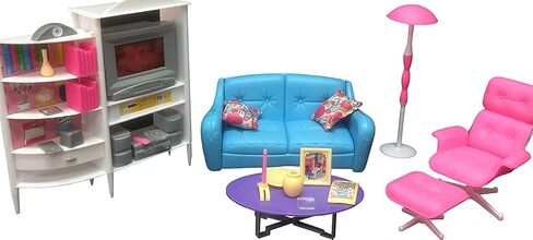 Irra Bay Dollhouse Furniture - Family Room Play Set with TV Couch Ottoman in Kuwait