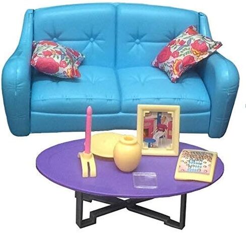 Irra Bay Dollhouse Furniture - Family Room Play Set with TV Couch Ottoman in Kuwait