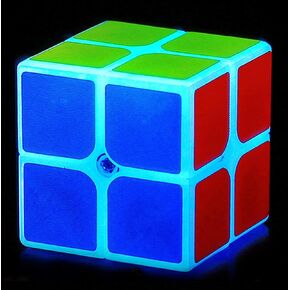 TANCH Blue Fluorescent Speed Cube 3x3x3 Glow in The Dark Luminous Magic Cube Puzzle Toy
