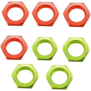 صواميل عجلة ألومنيوم RC 17 مم خيط 1.0 مم لـ RC ARRMA HSP AXIAL FS HIMOTO Redcat أجزاء القفز المطورة 8 قطع/مجموعة (أحمر) in Kuwait