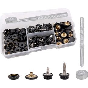 مين هوو مشابك براغي تثبيت، 120 قطعة من البراغي البحرية من الستانلس ستيل لغطاء القارب، مجموعة اصلاح غطاء قماش القارب للاثاث قماش القوارب، مع قطعتين من ادوات التثبيت in Kuwait