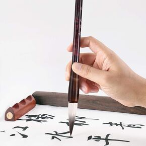 MEGREZ Chinese Calligraphy Brush Kanji Japanese Art Sumi Writing Painting Drawing Practicing Brush Set for Students and Beginners, Wolf Sheep Mix Brush 3 PCS/Set（Small,Medium,Large） in Kuwait