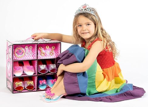 fash n kolor Princess Dress Up and Play Shoe and Jewelry Boutique with Fashion Accessories for Girls Dress Up, Age 3-10 yrs Old Red/Purple in Kuwait