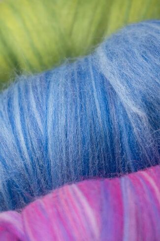 Multi Colored Natural Wool roving, 1 lb. Best Wool for Needle Felting, Wet Felting, handcrafts and Spinning. (Dawn, 1lb) in Kuwait
