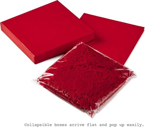 صندوق هدايا هولمارك مقاس 7 بوصات مع غطاء (أحمر) لعيد الميلاد وأعياد الميلاد وعيد الأب وحفلات الزفاف وحفلات استقبال الأطفال وعيد الحب والتخرج in Kuwait