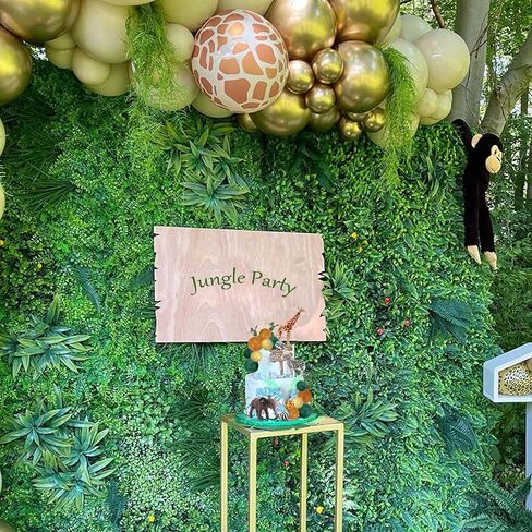 24 PCS Safari Jungle Animal Cake Toppers with Colorful Balls Cake Decorations for Wild Themed Birthday Oh Baby Party Supplies in Kuwait