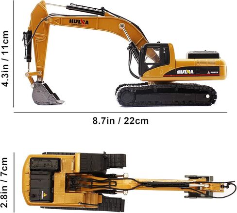 fisca 1/50 Diecast Excavator Metal Model Construction Vehicle Toy in Kuwait
