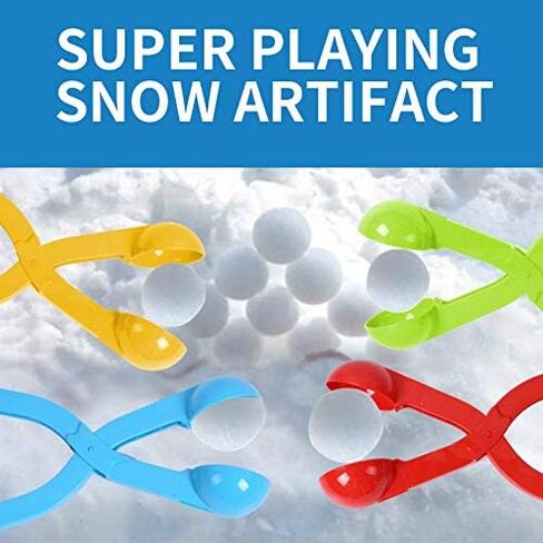Grneric Snowball Maker Clip 4PCS Snowball Maker Tool with Handle for Snow Ball Fights, Snow Toys Kids Winter Outdoor Toys Snow Ball Clip Snow Games for Kids in Kuwait