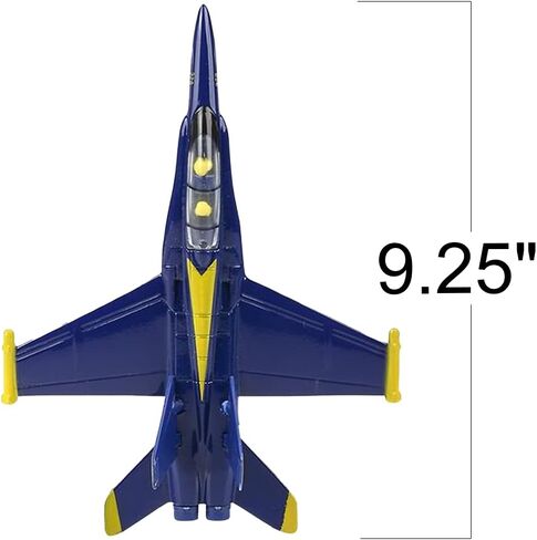 طائرة نفاثة زرقاء من آرت كرييتيفيتي جامبو داي كاست F-18 زرقاء مع آلية سحب الظهر، مجموعة من قطعتين، ألعاب طائرة مقاتلة معدنية مصبوبة للصبيان وديكورات للكيك العسكرية، هدايا حفلات الطيران in Saudi Arabia