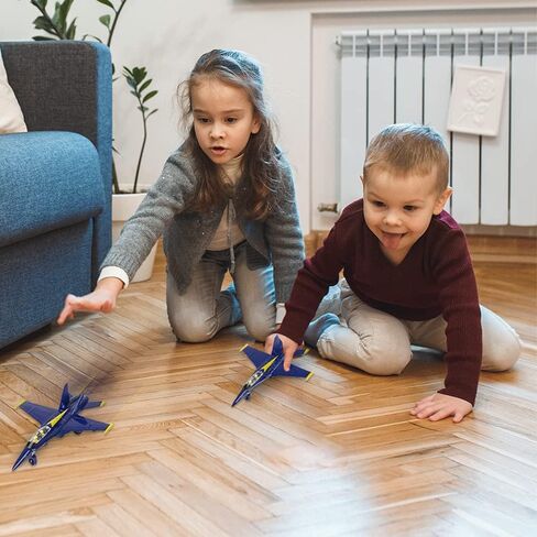 طائرة نفاثة زرقاء من آرت كرييتيفيتي جامبو داي كاست F-18 زرقاء مع آلية سحب الظهر، مجموعة من قطعتين، ألعاب طائرة مقاتلة معدنية مصبوبة للصبيان وديكورات للكيك العسكرية، هدايا حفلات الطيران in Saudi Arabia