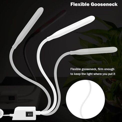 HengBo LED Sewing Machine Light, 6000K Daylight Magnetic Mounting Base Workbench Light with Long Gooseneck Work Lamp for Sewing Machine 3D Printer Drill Press Lathe Grinder - White in Kuwait