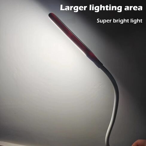 HengBo LED Sewing Machine Light, 6000K Daylight Magnetic Mounting Base Workbench Light with Long Gooseneck Work Lamp for Sewing Machine 3D Printer Drill Press Lathe Grinder - White in Kuwait
