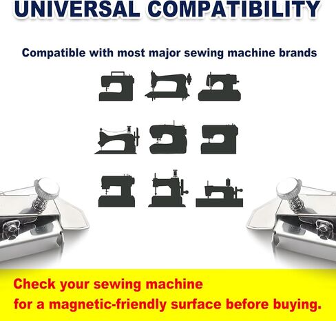 دليل التماس المغناطيسي لآلة الخياطة - دليل التماس المغناطيسي القابل للتعديل من RonJea مع مشبك، دليل الخياطة المغناطيسي لآلة الخياطة بالقدم، ملحقات لوازم الخياطة العالمية in Kuwait