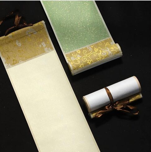 5 PCS Blank Chinese Calligraphy Scroll Decorative Scroll Wall Hanging Japanese & Chinese Calligraphy Painting DIY Art Project Supply in Kuwait