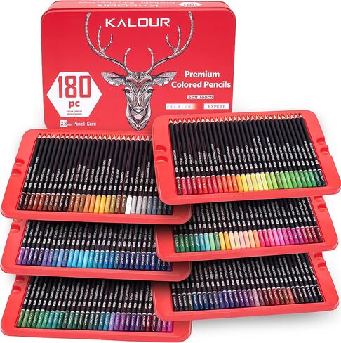 KALOUR 180 Colored Pencils for Adults Artists,Tin Case in Kuwait