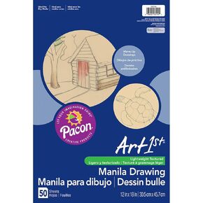 Pacon Art1st Drawing Paper, Manila, Standard Weight, 12" x 18", 50 Sheets in Kuwait