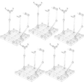 ميجفين حامل لشخصيات الاكشن 3 في 1 من 5 قطع، حامل عرض لشخصيات الاكشن وقاعدة دعم نموذج الدمية متوافق مع اتش جي اس اتش اف جاندام ام جي 1/100 ار جي 1/144 اس دي 1/144 حامل دمية لعبة شفاف in Kuwait