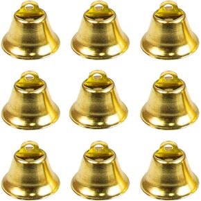 AUEAR, Mini Gold Liberty Jingle Bells for Craft Making Wind Chimes and Favor Decorating (60 Pack, 26 mm/1 inch)