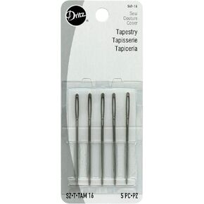 Dritz 56T-16 Tapestry Hand Needles, Size 16 (5-Count),Nickel