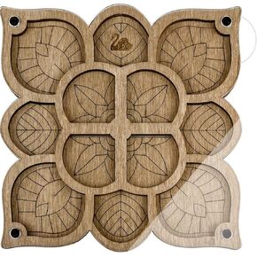 Lonjew Wood bead box with lid and needle magnet, flower bead supply storage, bead organizer tray, jewelry making gift, beadwork craft accessory in Kuwait